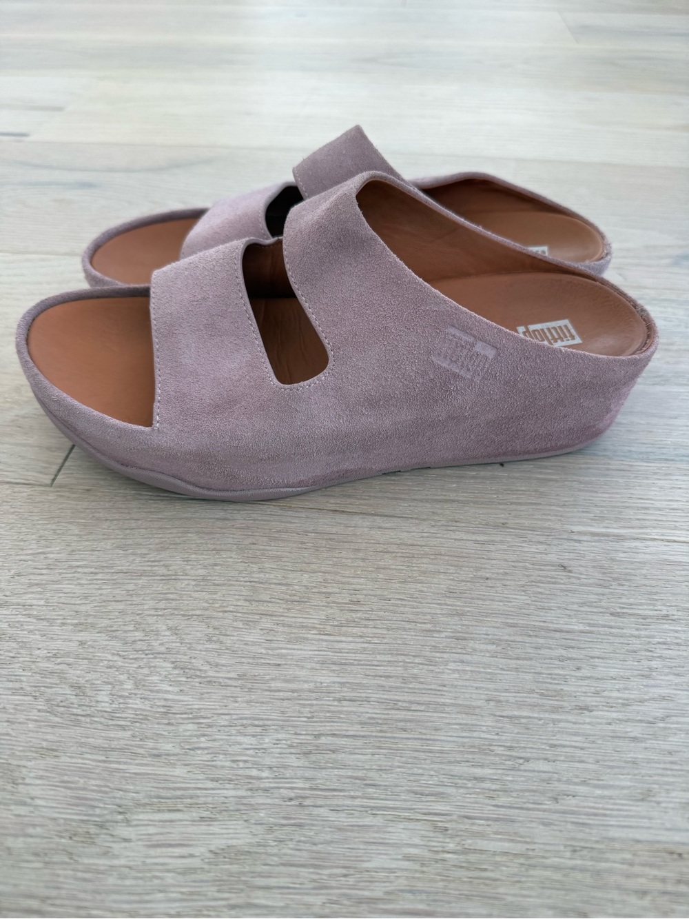 Fitflop SHUV Two-Bar Leather Slides Size 8 - Picture 4 of 10
